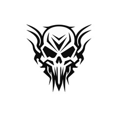 Artistic vector of a skull illustration. Suitable for tattoo, design, and logo.