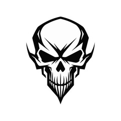 Artistic vector of a skull illustration. Suitable for tattoo, design, and logo.