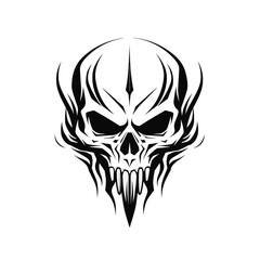 Artistic vector of a skull illustration. Suitable for tattoo, design, and logo.