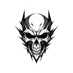 Artistic vector of a skull illustration. Suitable for tattoo, design, and logo.