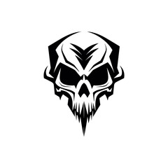 Artistic vector of a skull illustration. Suitable for tattoo, design, and logo.