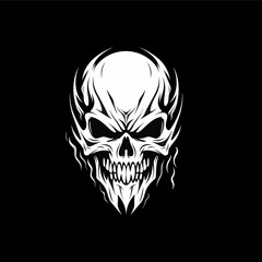 Artistic vector of a skull illustration. Suitable for tattoo, design, and logo.
