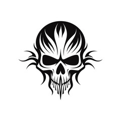 Artistic vector of a skull illustration. Suitable for tattoo, design, and logo.