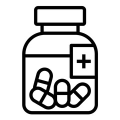 Medicine Bottle Icon Style