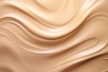 Obraz premium Golden Beige Cosmetic Texture Creates An Elegant Makeup Background