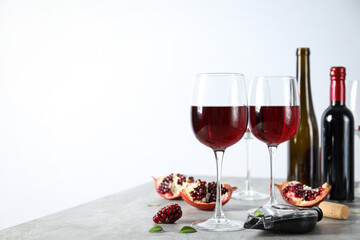 Pomegranate wine, gourmet alcohol drink, delicious beverage
