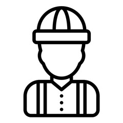 Firefighter Male Icon Style