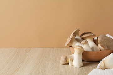 Mushrooms, concept of autumn food, autumn harvest