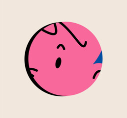 Woman looking through the peephole. Prying and curiosity interest concept. Colorful vector illustration