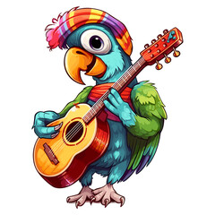 Obraz na płótnie Canvas Tropical Melodies: A Parrot's Serenade