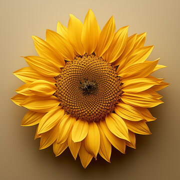 sunflower on a yellow background