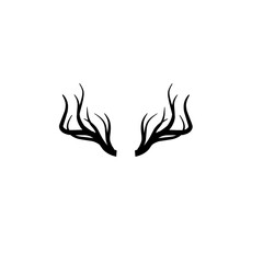 silhouette of deer antlers