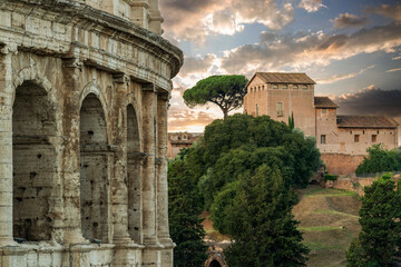 Le Colisée à Rome au petit matin - obrazy, fototapety, plakaty