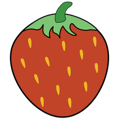 Fruit elements. Hand drawn vector illustration.