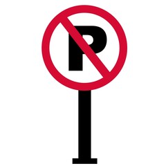 Highway traffic sign no parking