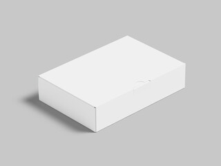 Cardboard Box Packaging White Blank Mockup