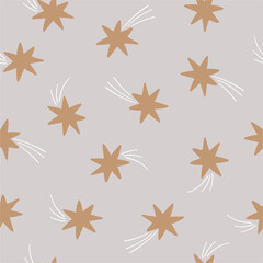 Christmas stars abstract vector pattern
