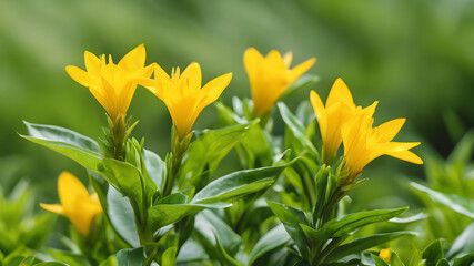 Yellow lily flower, Beautiful yellow lily flower background close up. Flowers in the garden, Medicines plants