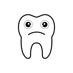 Tooth icon vector. Tooth Fairy illustration sign. Funny tooth symbol or logo.