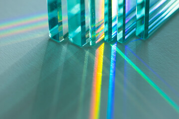Beam through glass, beautiful colors, background