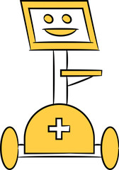 Assistant Medical Robot Illustration
