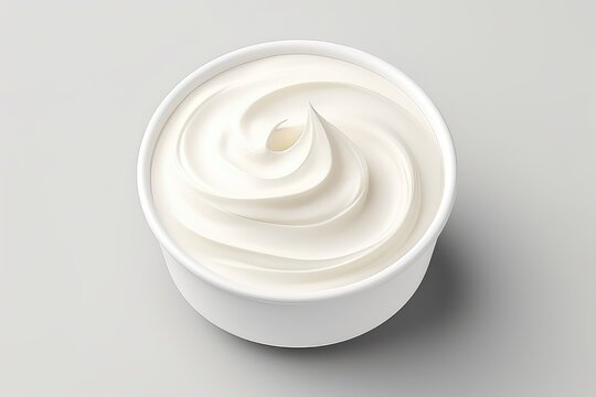 Closeup Of Luscious White Vanilla Yogurt
