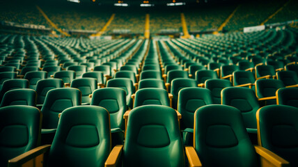 empty chairs in a stadium.