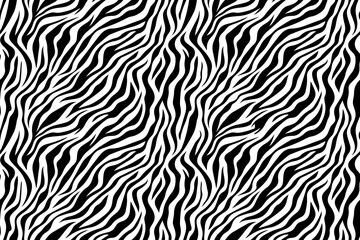 zebra skin pattern. vector texture - obrazy, fototapety, plakaty