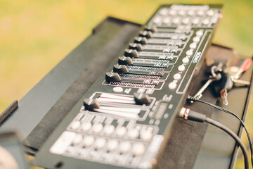 close up of a computer motherboard