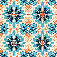 Fototapeta na wymiar Art deco seamless geometric pattern, arabesque, azulejo. Print for printing on fabric, wrapping paper, scrapbooking