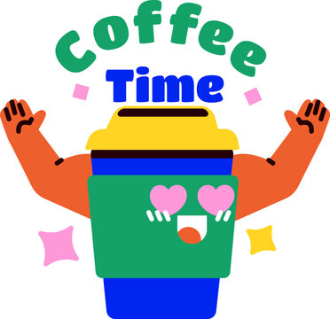 Coffee time sticker