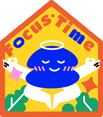 Focus time sticker