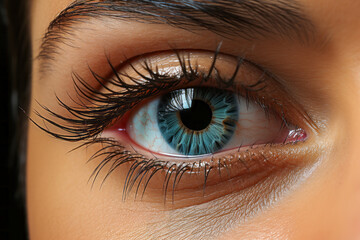 Beautician applying eyelash extensions on client with precision tools.