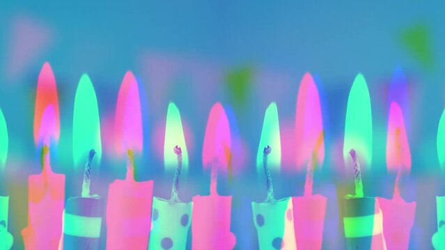 Birthday candles close-up filtered