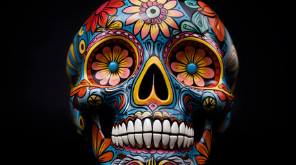 Showcase the craftsmanship of sugar skull artists, with an emphasis on detailed decorations, vibrant colors, and the cultural significance they hold.