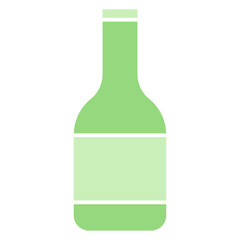 green wine bottle