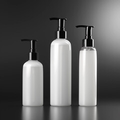 A variety of cream and cosmetic dispensers	