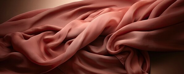 brown silky fabric background. 
