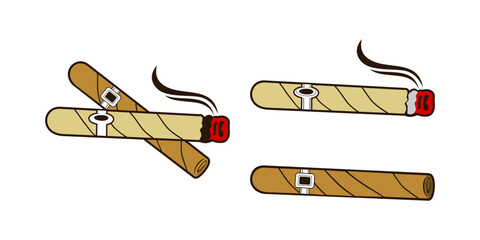 Premium Cigar Design Illustration vector eps format , suitable for your design needs, logo, illustration, animation, etc.