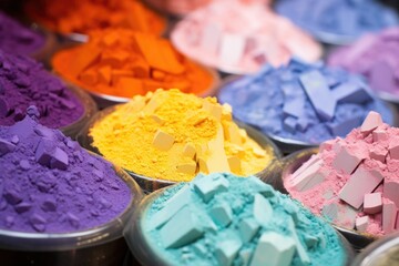 Obraz na płótnie Canvas close-up of pastels showing pigment particles