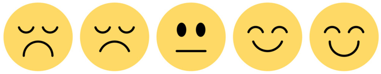 rating emoticon icon set