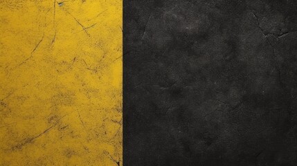 Naklejka premium Vintage, grungy background with textured yellow and black splash. Artistic brush strokes, ink splatters, shapes modern, abstract design. Perfect for banners, posters, or artistic retro illustration.