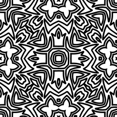 White background with black pattern. Seamless texture for fashion, textile design,  on wall paper, wrapping paper, fabrics and home decor. Simple repeat pattern.