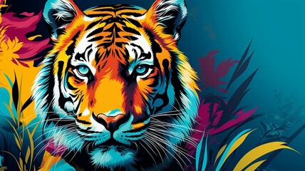 tiger head illustration