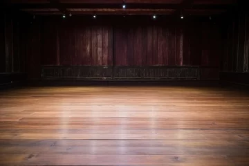 Fotobehang close-up of a theater stages wooden floor © Alfazet Chronicles