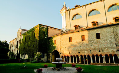 Fototapeta premium Abbazia di Santa Maria delle Carceri - Museo della Civiltà Contadina. Carceri,Padova. Italia
