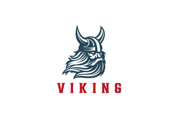 Viking Head Helmet Logo Warrior Engraving Design Vector - 664872745