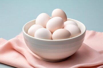 a few eggs in a bowl. Generative AI