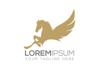 Obraz premium horse logo, horse wings, wings logo, Pegasus logo, pegasus, creature, fantasy, horses 