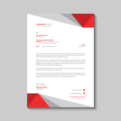 Modern and business letterhead design template